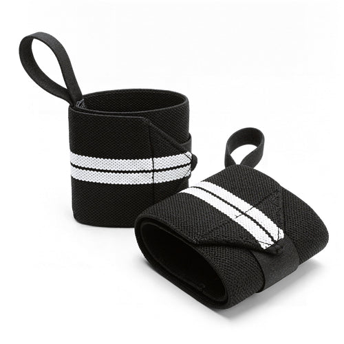 Fitness Weight Lifting Wrist Wraps with Thumb Loops, Pair